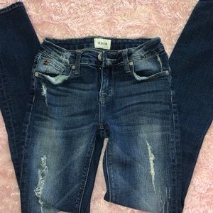 Hudson Girls Skinny Ripped Jeans